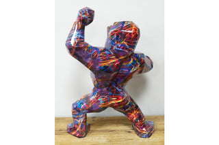 Multi Colour Gorilla Ornament, Home Decor Sculpture image 4