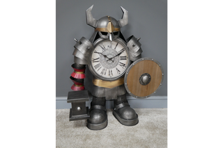 Large Warrior Clock - Freestanding Home Decor Statue image 1