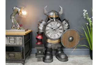 Large Warrior Clock - Freestanding Home Decor Statue image 3