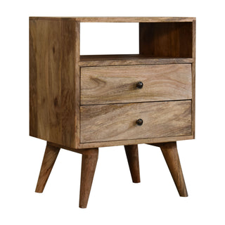 Classic Oak-ish Bedside Cabinet Table, Bedroom Furniture image 2