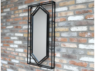 Black Frame Swivel Wall Mirror image 0