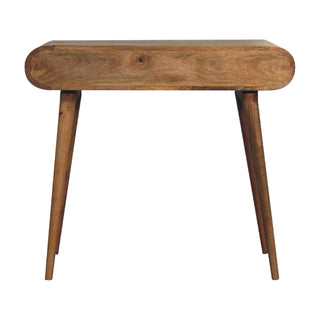 Curved Chestnut Writing Desk, Office Furniture image 7