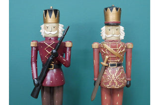Set Of 2 Soldiers - Christmas Decor, Festive Nutcrackers image 1