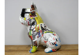 Comic Book Print Dog Ornament, Quirky Home Decor image 4