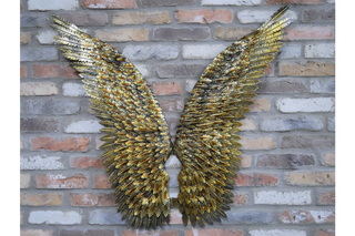Large Angel Wings, Metal Wall Art Contemporary Sculpture image 0