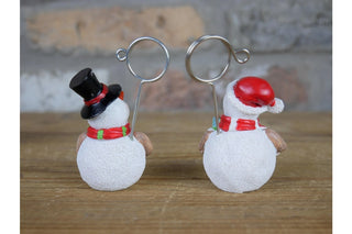 Set Of 4 Snowman Name Card Holders, Christmas Decor image 6
