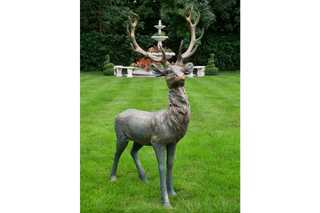 Garden Stag Statue, Stunning Regal Outdoor Sculpture
