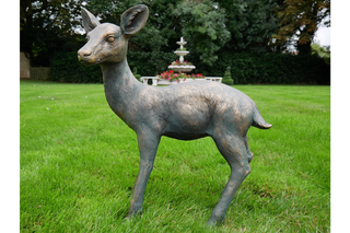 Garden Baby Deer Statue, Stunning Outdoor Sculpture