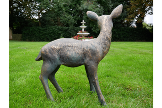 Garden Baby Deer Statue, Stunning Outdoor Sculpture