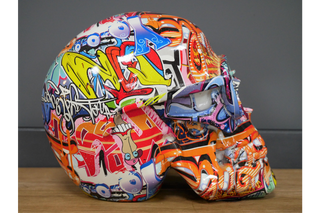 Skull with Shades - Graffiti Style Gothic Home Decor