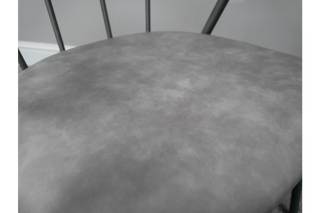 Metal & Leather Retro Chair, Comfy Classic Seating