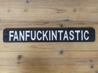 Fanf***intastic, Cast Iron Sign, Funny Home Decor image 0