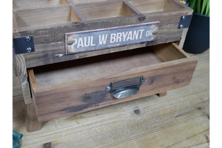 Small Storage Box, Fir Wood, Multiple Compartments, Rustic Chic