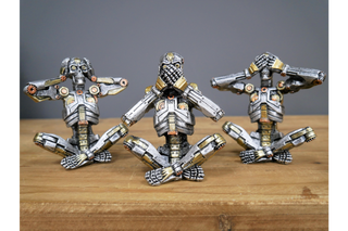 Set Of 3 Steampunk Skeletons, Gothic Gift Ornaments