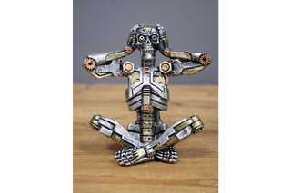 Set Of 3 Steampunk Skeletons, Gothic Gift Ornaments