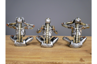 Set Of 3 Steampunk Skeletons, Gothic Gift Ornaments