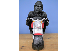 Gorilla On Motorbike With Light, Fun Desktop Solar Lamp