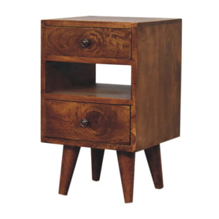 Mini Classic Multi Chestnut Bedside Cabinet, Bedroom Furniture image 1