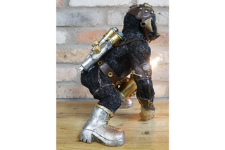 Steampunk Monkey Light, Freestanding Lamp