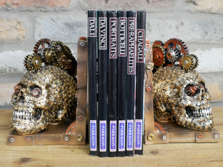 Steampunk Skull Bookends - Gothic Home decor