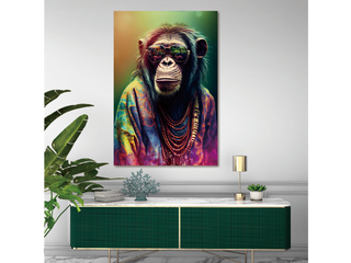 Chimp Wall Art - Tempered Glass image 0