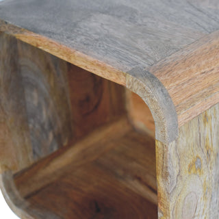 Oak-ish Floating Open Bedside Cabinet, Bedroom Furniture image 5