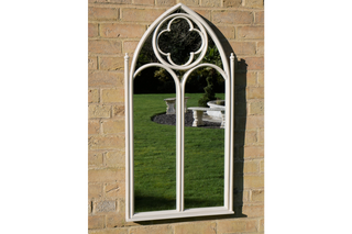 Gothic Style White Arch Mirror image 0