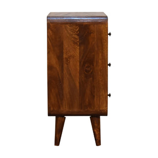 Mini Curved Chestnut Chest, Bedroom Furniture image 7