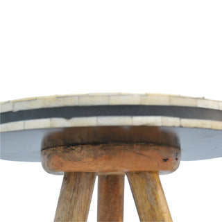 Bone Inlay Tripod Stool, Small Home Furniture image 3