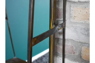 Bronze Effect Wall Mirror with Drawer, Vintage Style Decor