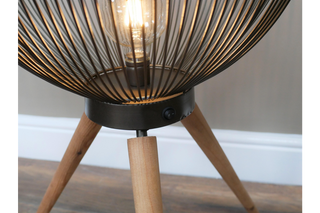 Black Cage Sphere Lamp, Battery Operated Home Decor