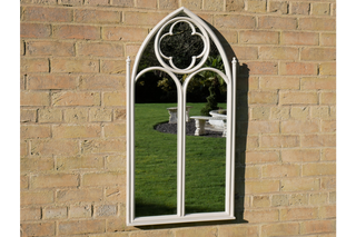 Gothic Style White Arch Mirror image 3