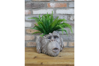 Monkey Head Planter, Funny Garden Plant Pot