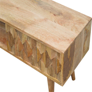 Pineapple Carve Sliding Media Unit, Living Room Furniture image 4