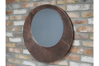 Large Hammered Copper Design Wall Mirror image 0