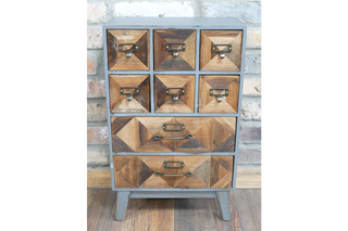 Small Wooden Cabinet with 8 drawers, Home Storage Solution
