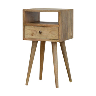 Mini Oak-ish Bedside Cabinet, Bedroom Furniture image 0