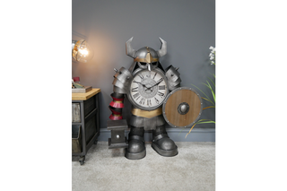 Large Warrior Clock - Freestanding Home Decor Statue image 0