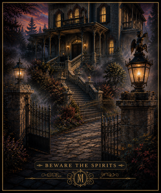 Phantom Manor Illustrated Art Print, Disneyland Paris