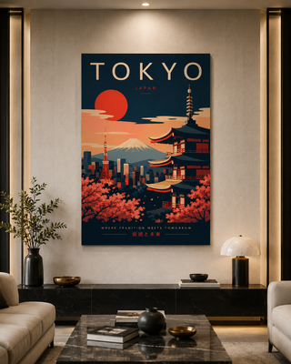 Tokyo Japan Poster Print – Luxury Japanese Travel Wall Art | A4 & A3