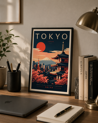 Tokyo Japan Poster Print – Luxury Japanese Travel Wall Art | A4 & A3