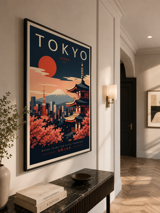 Tokyo Japan Poster Print – Luxury Japanese Travel Wall Art | A4 & A3