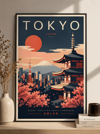 Tokyo Japan Poster Print – Luxury Japanese Travel Wall Art | A4 & A3