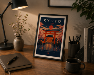 Kyoto Japan Poster Print – Luxury Japanese Temple Wall Art | A4 & A3