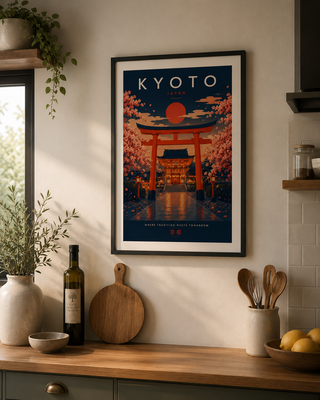 Kyoto Japan Poster Print – Luxury Japanese Temple Wall Art | A4 & A3