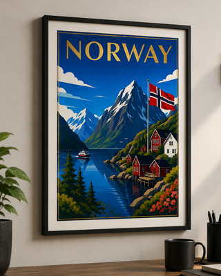 Scandinavian Travel Poster Set of 3 – Norway, Sweden & Finland Nordic