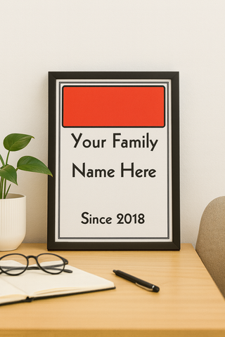 Personalised Monopoly Board Prints - Custom Home Decor & Gift