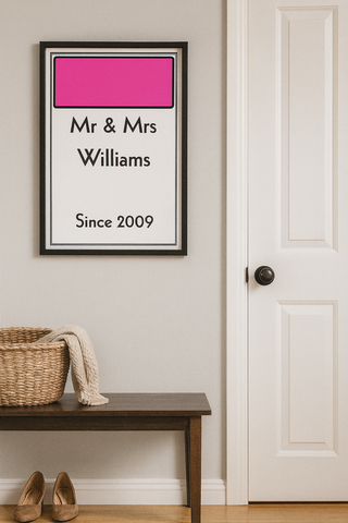 Personalised Monopoly Board Prints - Custom Home Decor & Gift