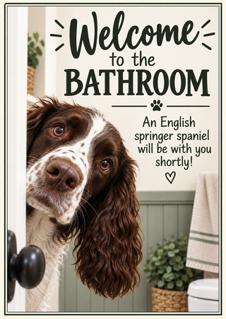 English Springer Spaniel Bathroom Print