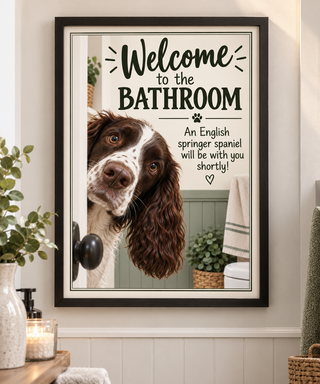 English Springer Spaniel Bathroom Print